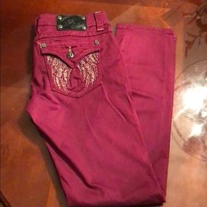 Miss Me Burgundy Jeans